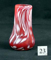 Vase #23 - Dark Red & White 202//239